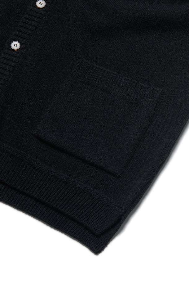 RAMOLIN - 가디건 - Lisse Merino U Cardigan Black