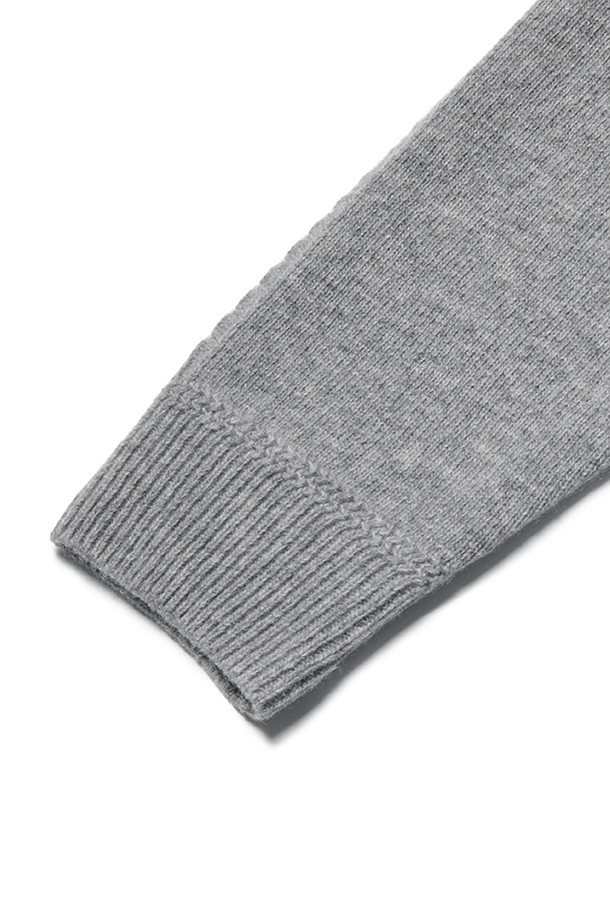 RAMOLIN - 가디건 - Lisse Merino U Cardigan Heather Grey