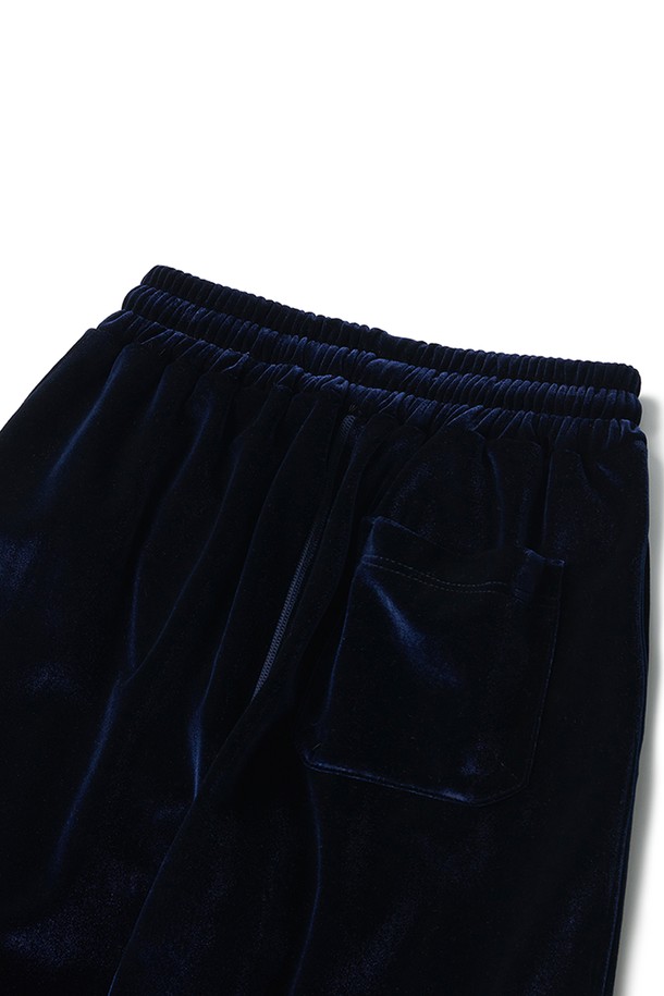 RAMOLIN - 캐주얼팬츠 - Velour Track Pants Navy 