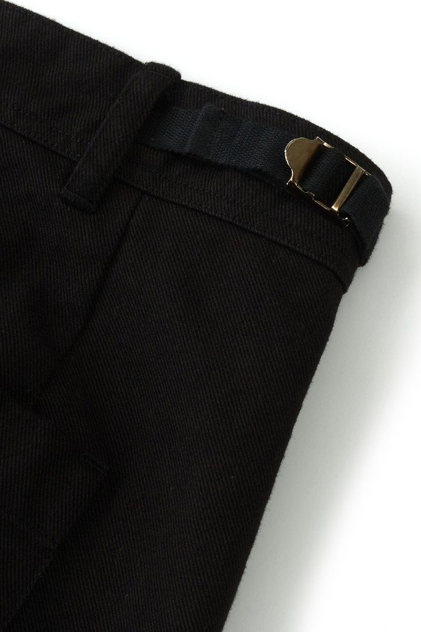 RAMOLIN - 캐주얼팬츠 - Usual Belted Pants Black