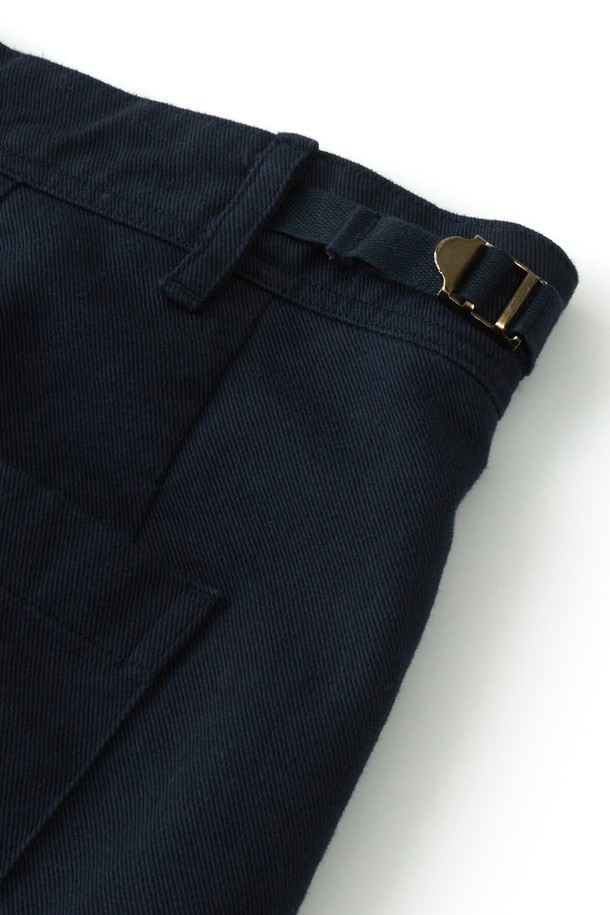 RAMOLIN - 캐주얼팬츠 - Usual Belted Pants Navy