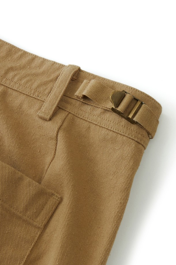 RAMOLIN - 캐주얼팬츠 - Usual Belted Pants Beige