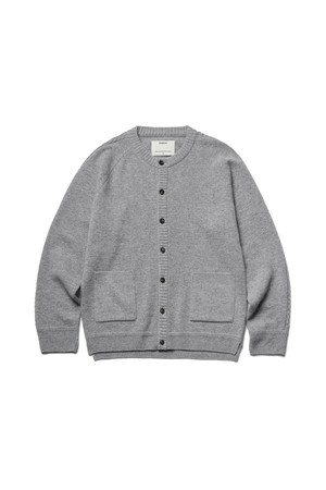 Lisse Merino U Cardigan Heather Grey