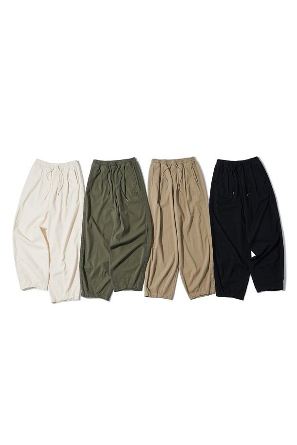 RAMOLIN - 캐주얼팬츠 - Weave Balloon Pants Khaki