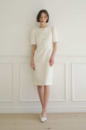 Lucir zu] Mary Tweed One-piece (sky blue)