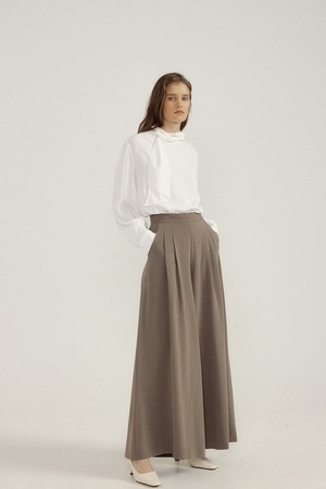 Wool Palazzo Pant (brown)