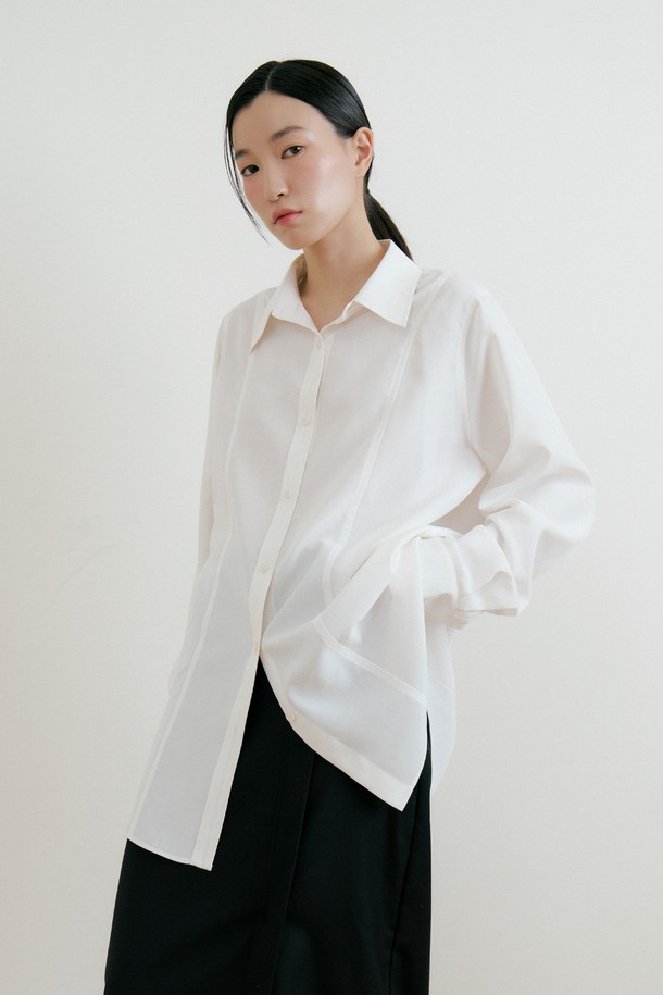 Lucir zu -  - Cubra Strap Long Shirt (ivory)