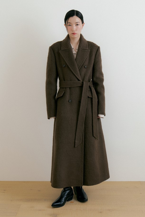 Lucir zu - 코트 - Double Wool Maxi Coat (brown)