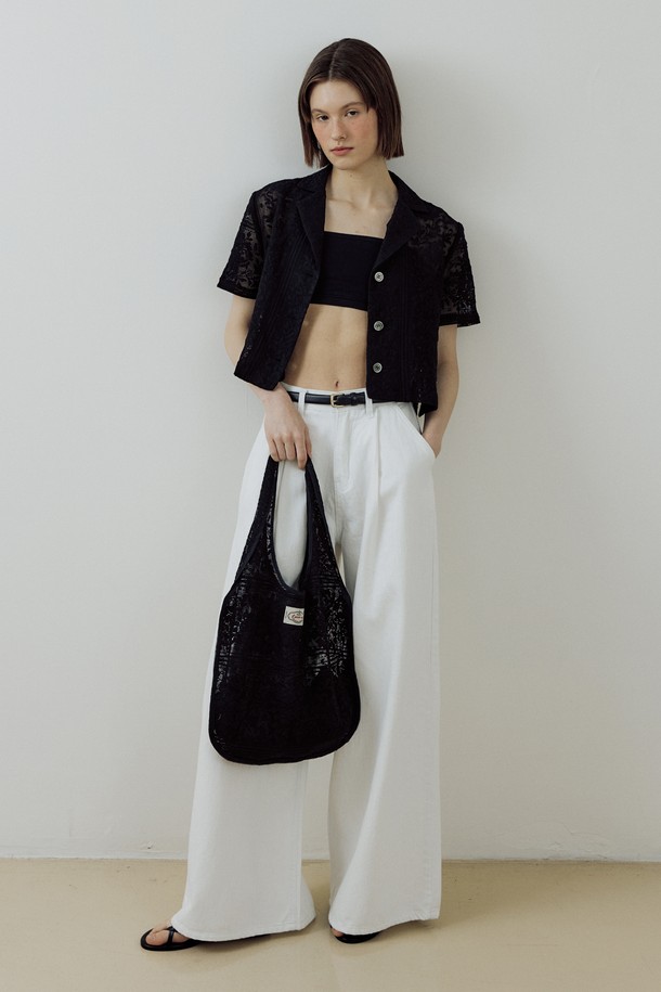 Lucir zu - 숄더백 - Puree Lace Bag (black)