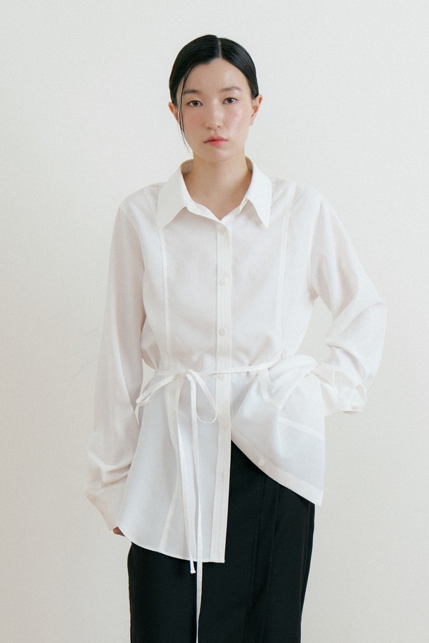 Lucir zu -  - Cubra Strap Long Shirt (ivory)