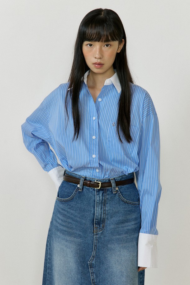 Lucir zu - 셔츠 - Essential Stripe Shirt (blue)