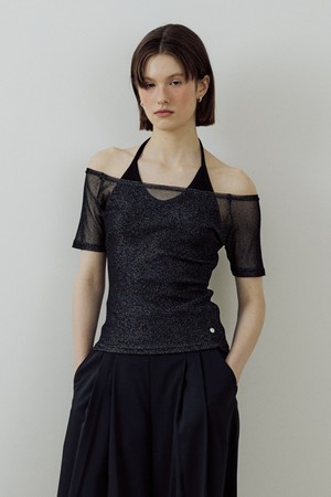 Glitter Layered Sleeve (Set-up) (black)