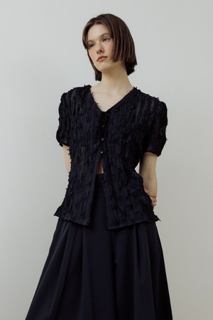 Sharon gauze Blouse (black)
