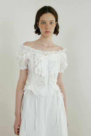 Clara Frill Blouse (ivory)