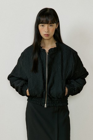 Jacquard Bomber Jacket (black)