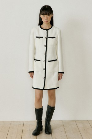 Tweed Jacket One-piece (ivory)