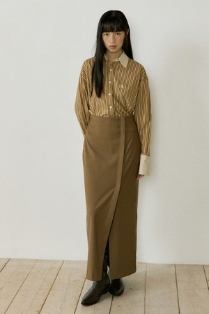 Wrap Maxi Skirt (brown)