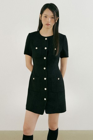 LUCIR ZU ■ Mary Tweed One-piece MUSINSA | LUCIR ZU Mary Tweed One-piece (sky blue)