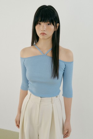V-Strap Knit (sky blue)