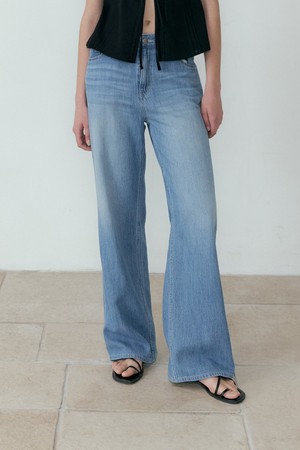 Washed Loose Jeans (blue)