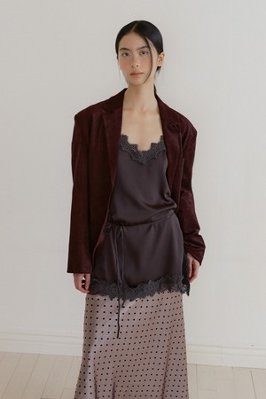 Satin bustier camisole (burgundy)