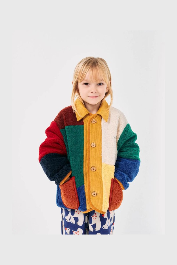 BOBO CHOSES - 의류 - [보보쇼즈 24FW]Color Block 양가죽 재킷