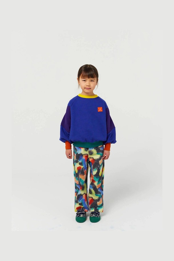 BOBO CHOSES - 의류 - [보보쇼즈 24FW]Funny Face 패치 래글런 소매 스웨트셔츠