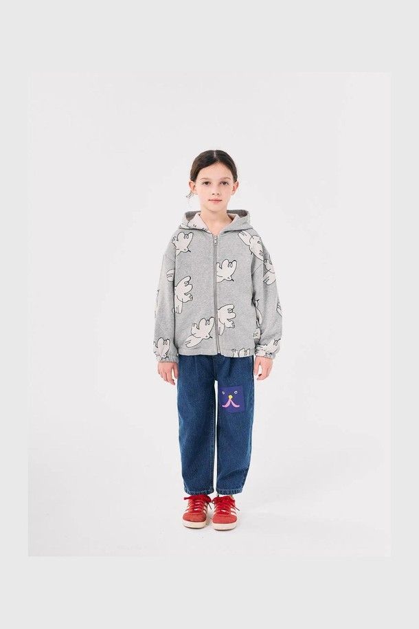 BOBO CHOSES - 의류 - [보보쇼즈 24FW]Freedom Bird 전체 무늬 지퍼 후디