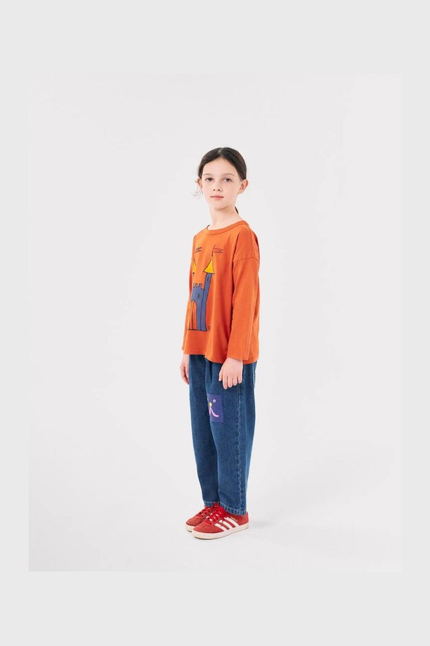 BOBO CHOSES - 의류 - [보보쇼즈 24FW]Funny Face 데님 조거 팬츠