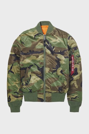 알파인더스트리 MA-1 슬림 Woodland Camo