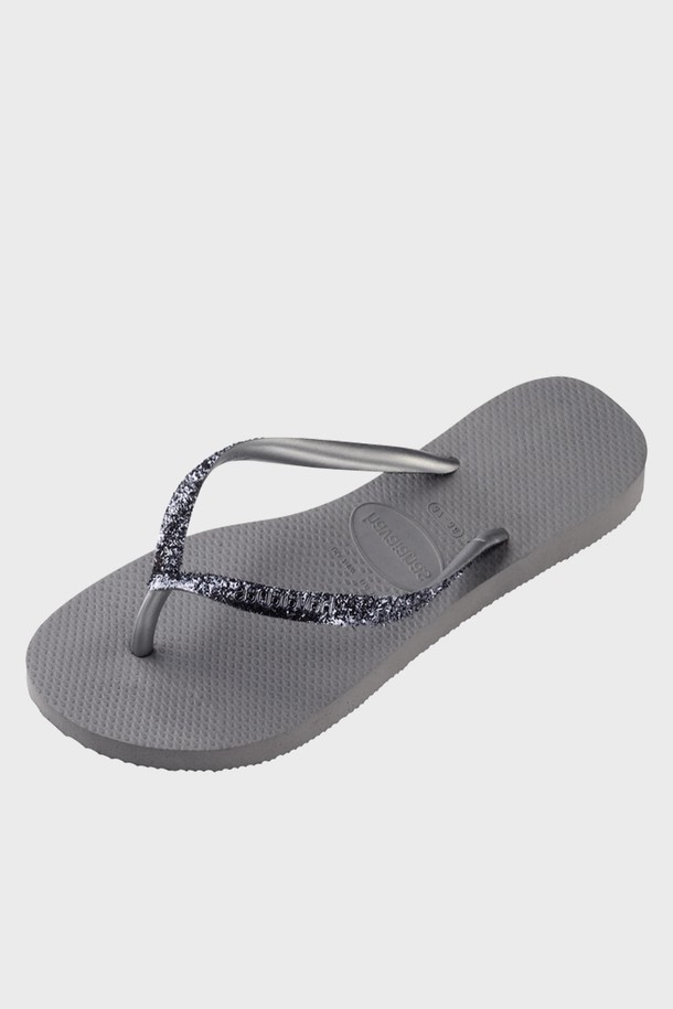 HAVAIANAS - 슬리퍼/뮬 - 하바이아나스 슬림 글리터2 플립플랍 Steel Gray