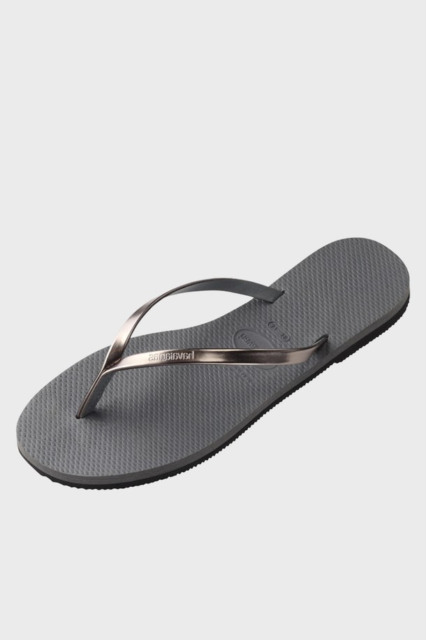 HAVAIANAS - 슬리퍼/뮬 - 하바이아나스 유 메탈릭 플립플랍 Gray Steel