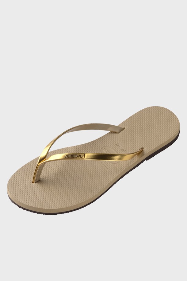 HAVAIANAS - 슬리퍼/뮬 - 하바이아나스 유 메탈릭 플립플랍 Golden Sand