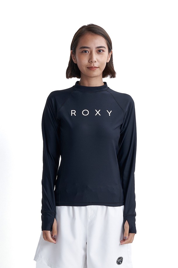 ROXY - 스윔웨어 - 록시 로고 래쉬가드 BLK