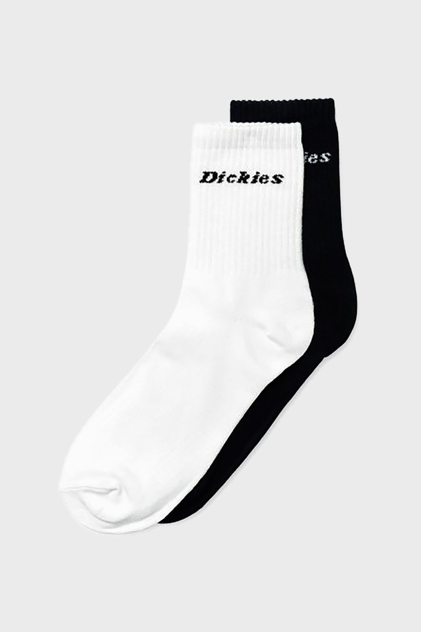 DICKIES - 양말 - 디키즈 타이포 로고 삭스 2팩 White DarkNavy