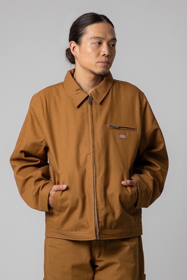 DICKIES - 블루종/점퍼 - 디키즈 덕 캔버스 페인터 워크자켓 Brown Duck