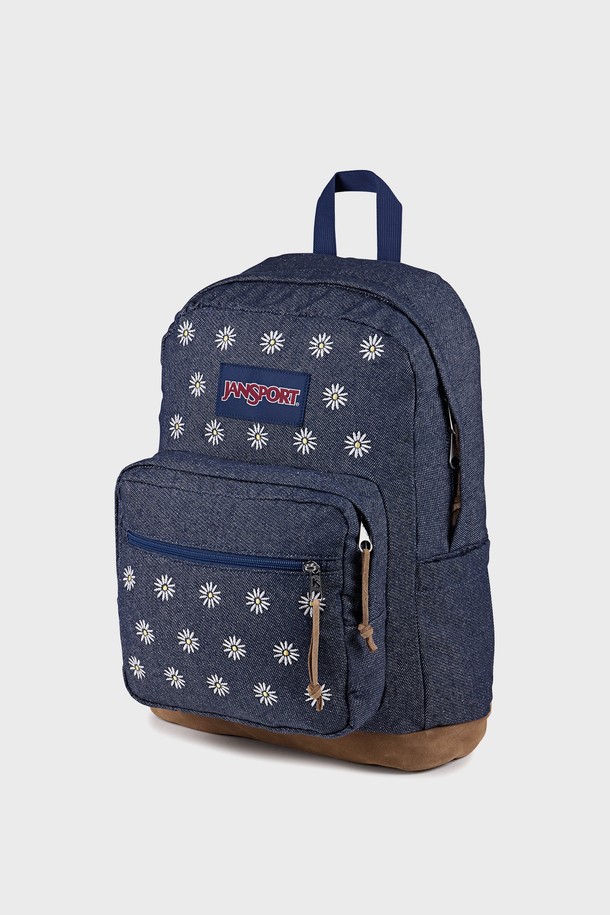 JANSPORT - 백팩 - 라이트팩 익스프레션 EMBROIDERED DENIM DARK