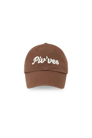 Logo Embroidered Ball Cap_BROWN-a