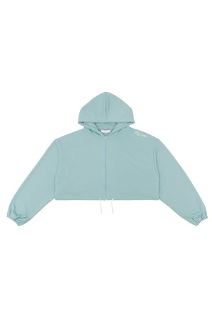 Semi-cropped Zip-up Hoodie_BLUE-a