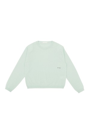 Shoulder Pad Knit Pullover_GREEN-a