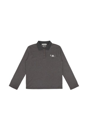 Sports Club Tee Holder Long Sleeve PK Shirt_GREY-a