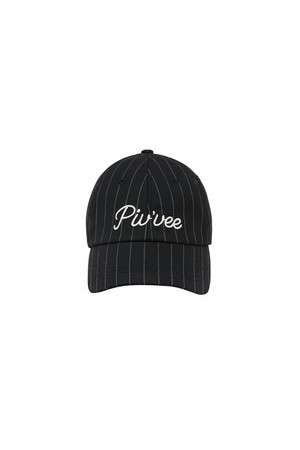 Pinstripe Ball Cap_BLACK-a