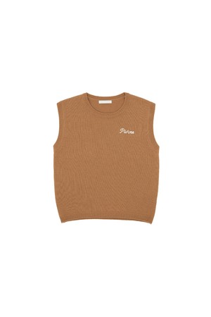 Giant Smiley Knit Vest_WINE-a