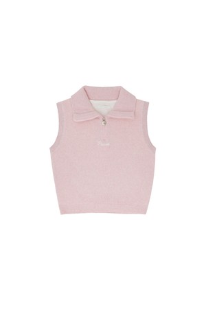 Giant Smiley Windproof Knit Vest_PINK-a
