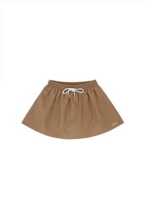 Cashmere Blend Drawstring Mini Skirt_BEIGE-a