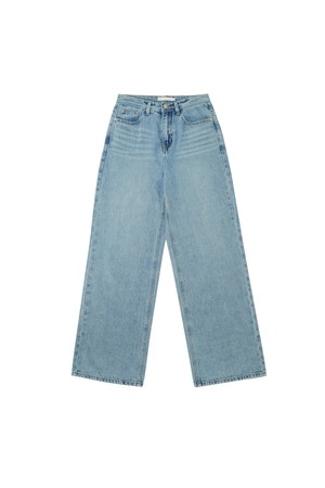 Relaxed Fit Denim Pants_BLUE-a
