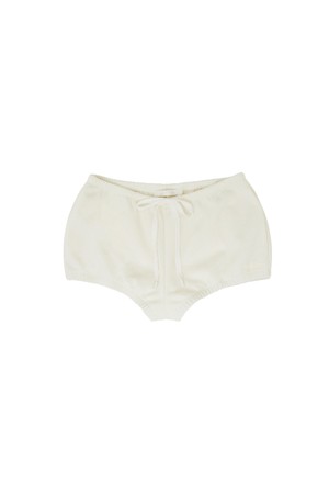 Wool Cotton Puff Shorts_BEIGE-a