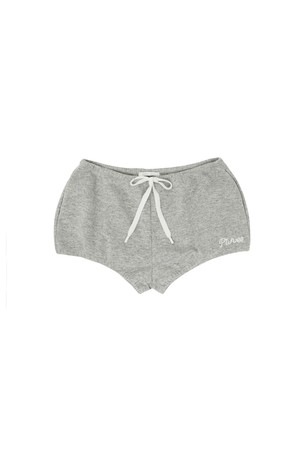 Wool Cotton Puff Shorts_GREY-a