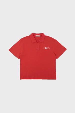 Piv'vee Club Embroidery PK Shirt_RED-a