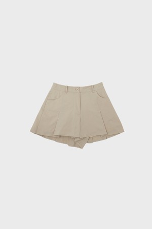 Pleated Culotte Pants_BEIGE-a